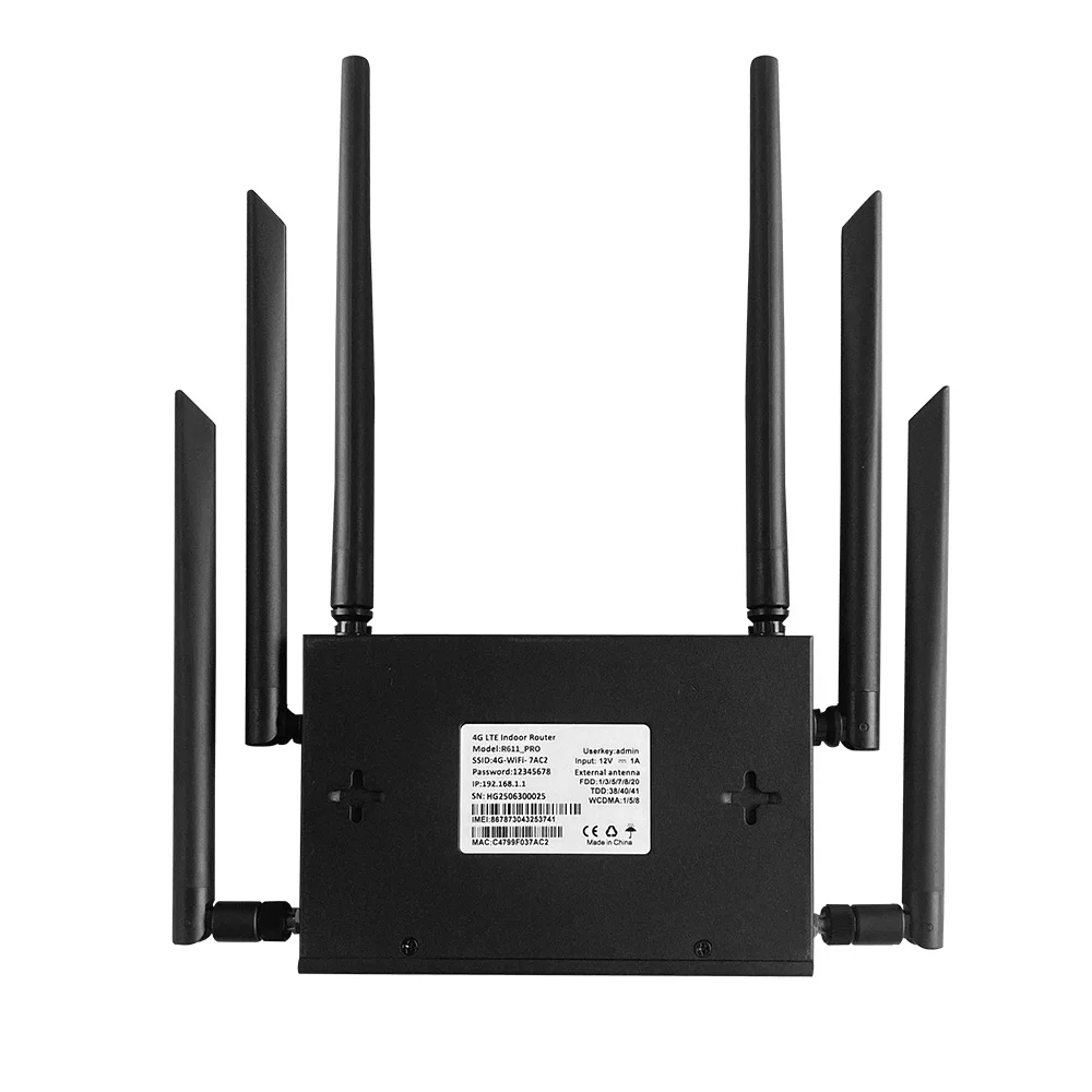 JODUXE R611 PRO 4G LTE WiFi Router Wi-Fi 6 300Mbps Global Coverage Metal-Bodied Band Locking APN Customization IMEI Modification