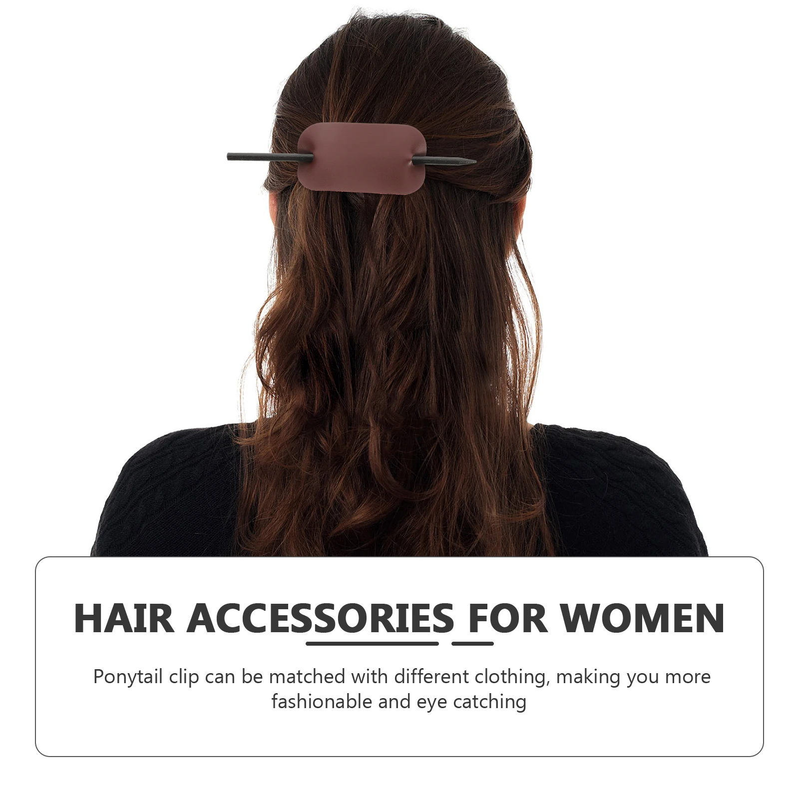 

2 Pcs Hairband Vintage Hair Ponytail Cuff Clips for Women Green Burgundy Hair Wrap Bun Clips Accessories