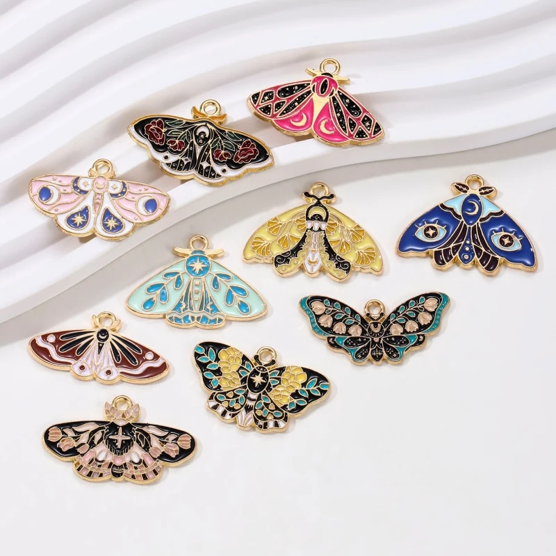 10pcs New Fashion Colorful Butterfly Beautiful Animal Insect Pendants For Making Handmade DIY Jewelry Accessories Findings