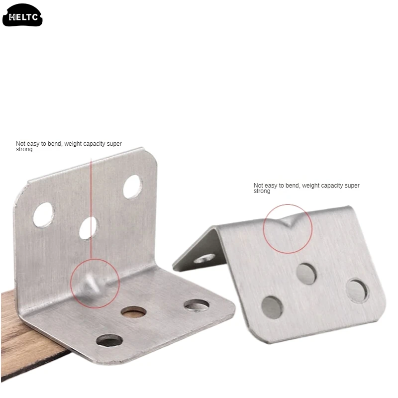 Suporte Triangular de Aço Inoxidável Espessado, 90 Graus Fixo, Ângulo Reto, Móveis Partição, Acessórios Conector Hardware, 10Pcs