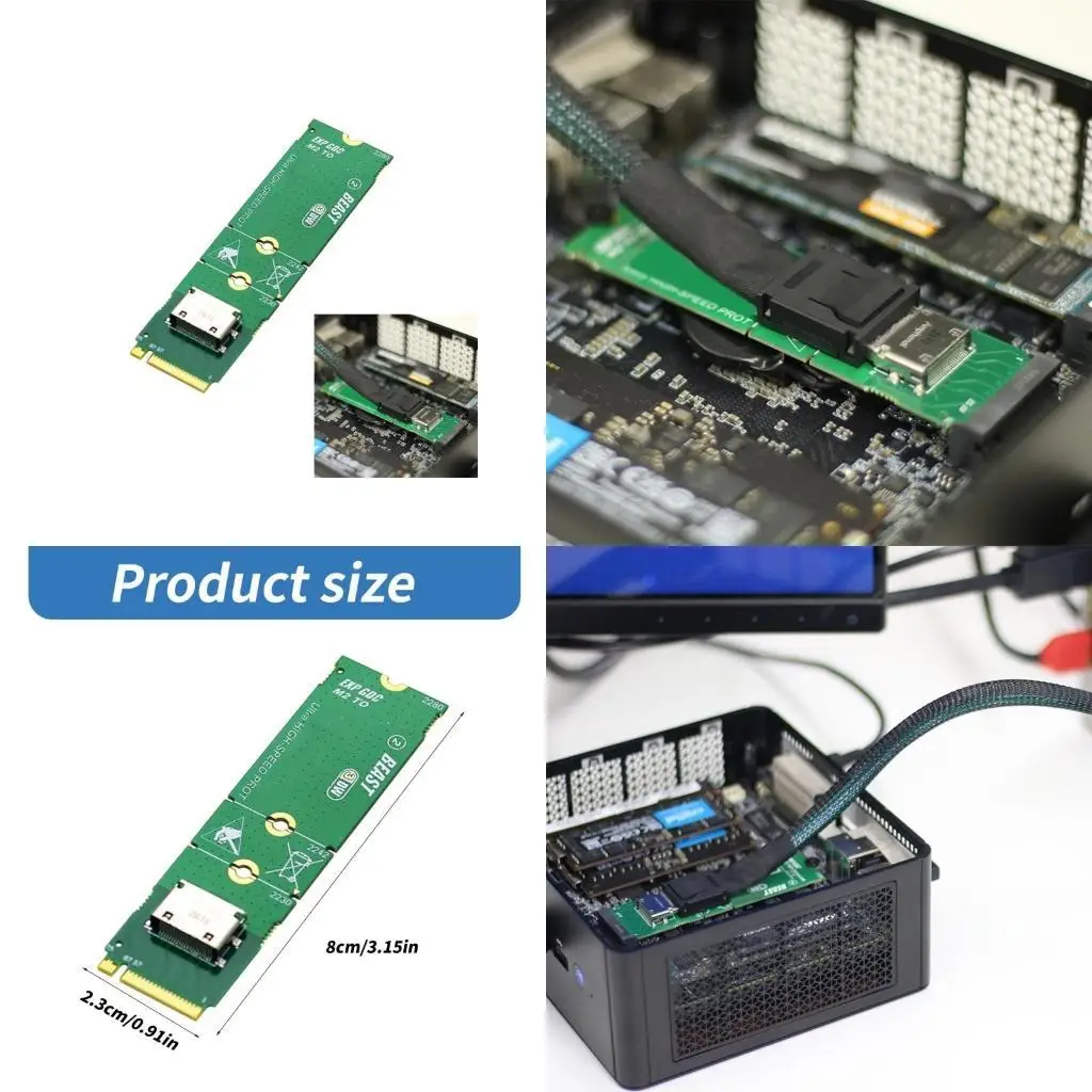 

652f Oculink GPU Dock PC Ноутбук на внешнюю видеокарту M.2 M Ключ к Oculink Adapter Идеально подходит для любителей ноутбуков ПК