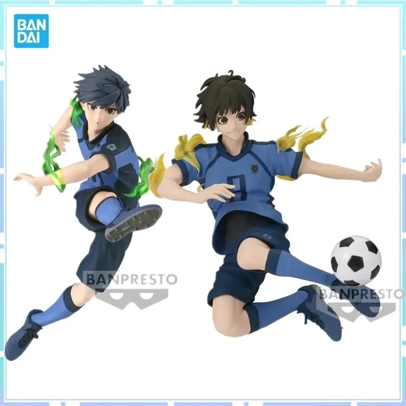 Bandai Original Banpresto Anime BLUE LOCK YOICHI ISAGI MEGURU BACHIRA FIGURE AWAKENING PVC Actionfigur Modell Spielzeug