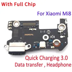 For Mi8 Charging Port Board For Xiaomi Mi 8 Mi8 lite Mi8 Se Dock Connector With Mic Microphone Module For Mi8 Pro