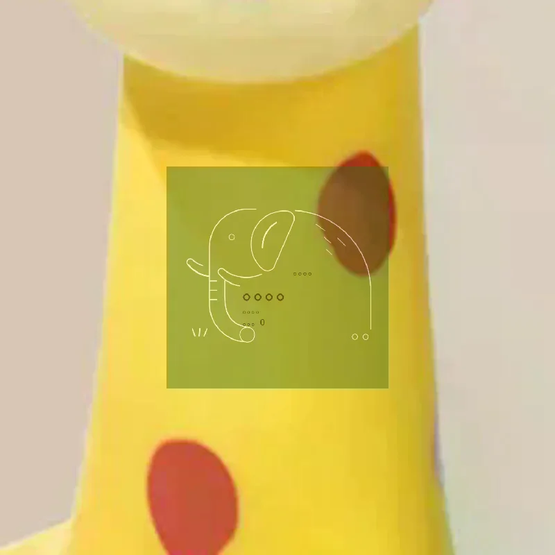 Kawaii Rubber Giraffe Ornament Groove Cartoon Giraffe Figurines Pasted Giraffe Model Computer