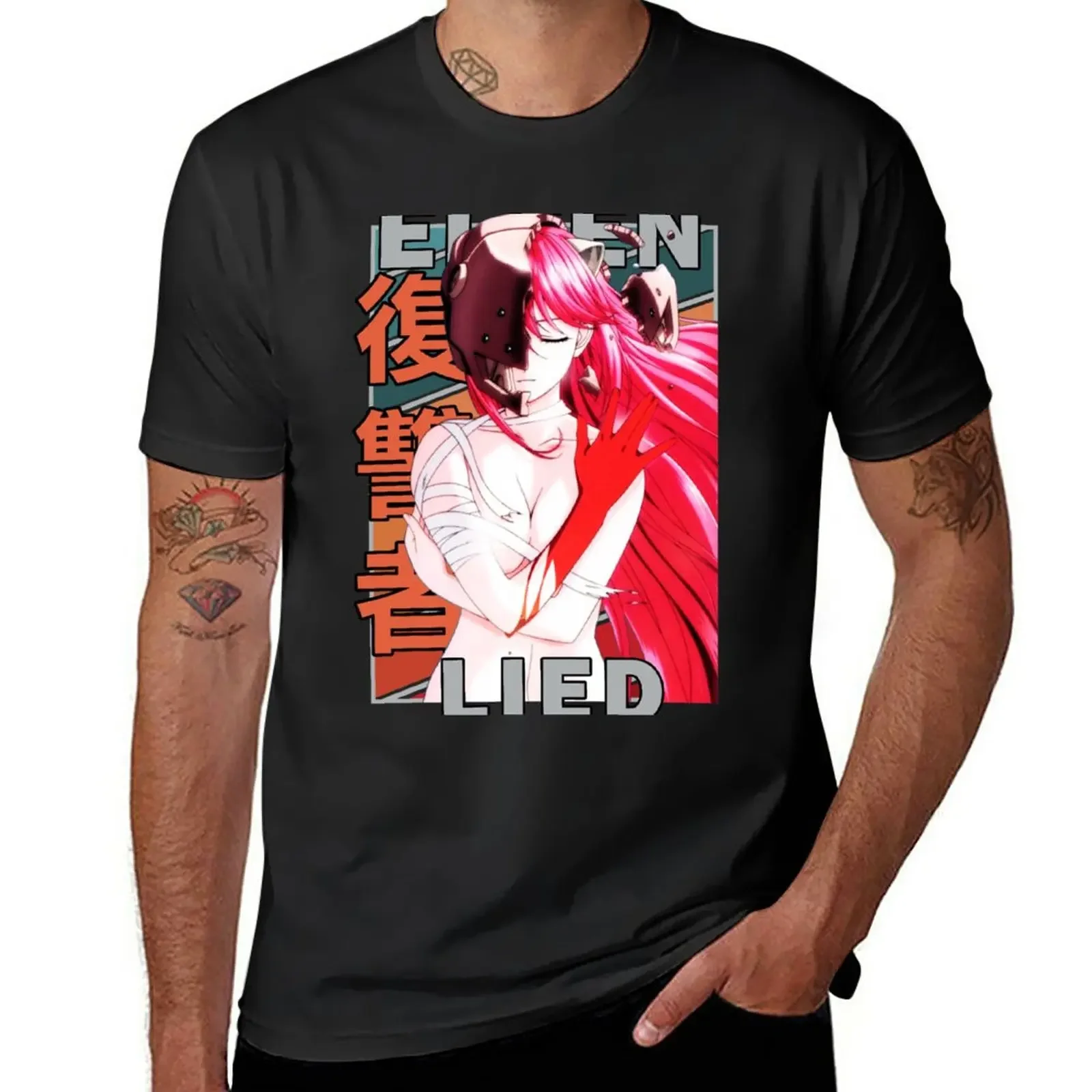 Kaede Lucy Elfen Lied Erufen Rito Vintage Color Palette Design T-Shirt customs blanks clothes for men