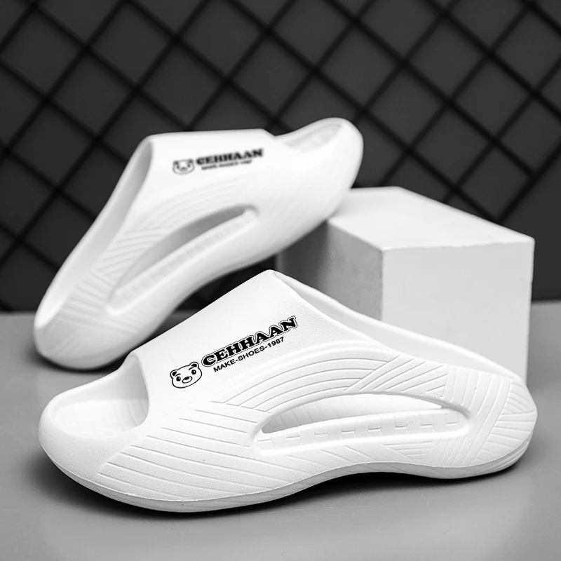 

Summer Men Slippers Platform Slippers EVA Soft Bottom Indoor Home Slides Lightweight Beach Shoes Outdoor Non Slip Women Slippers