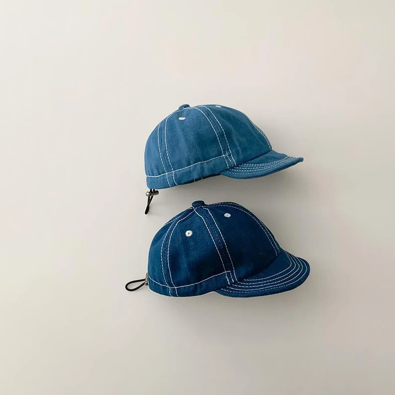 Baby Denim Baseball Cap Vintage Toddler Boy Girl Peaked Hat Spring Summer Outdoor Sunshade Kids Sun Hats