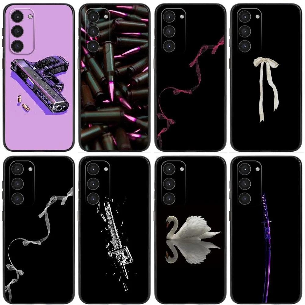 

Black Simple Phone Case For Samsung Galaxy A20,A21s,A22,A31,A32,A52,A53,A72,73,A80,A91 Soft Black Cover