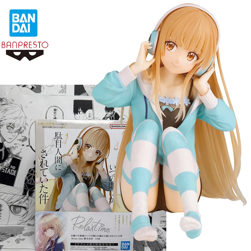 

В наличии: Фигурка Bandai Relax time The Angel Next Door Spoiled Me Rotten Хина Махиру, аниме-модель, оригинальный сувенир, подарок