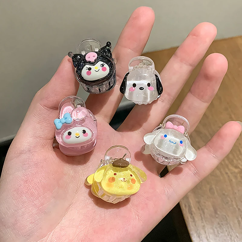 2 Stuks Cartoon Mini Haar Klauw Haarspeld Leuke Zoete Kuromi Anime Haar Clips Kleine Haai Clip Voor Gils Haaraccessoires