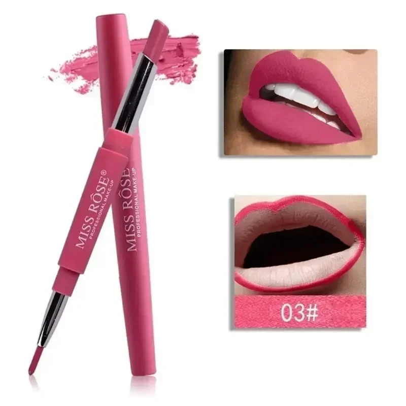 MISS ROSE Lipstick Pen 12 Color Waterproof Long-Lasting Lip High Pigment Display for Every Occasion Ideal for Beauty Enthusiasts