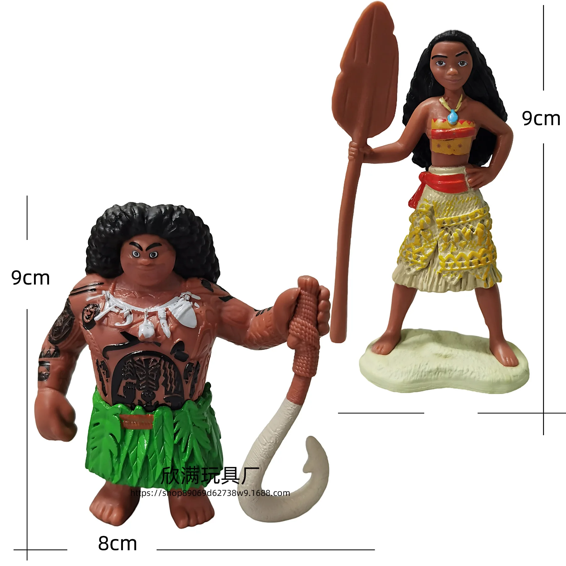 6-10pcs/set 5-11cm Moana Princess Maui Chief Tui Tala Heihei Pua Action Figure Brinquedo Toys For Children New Year Gift