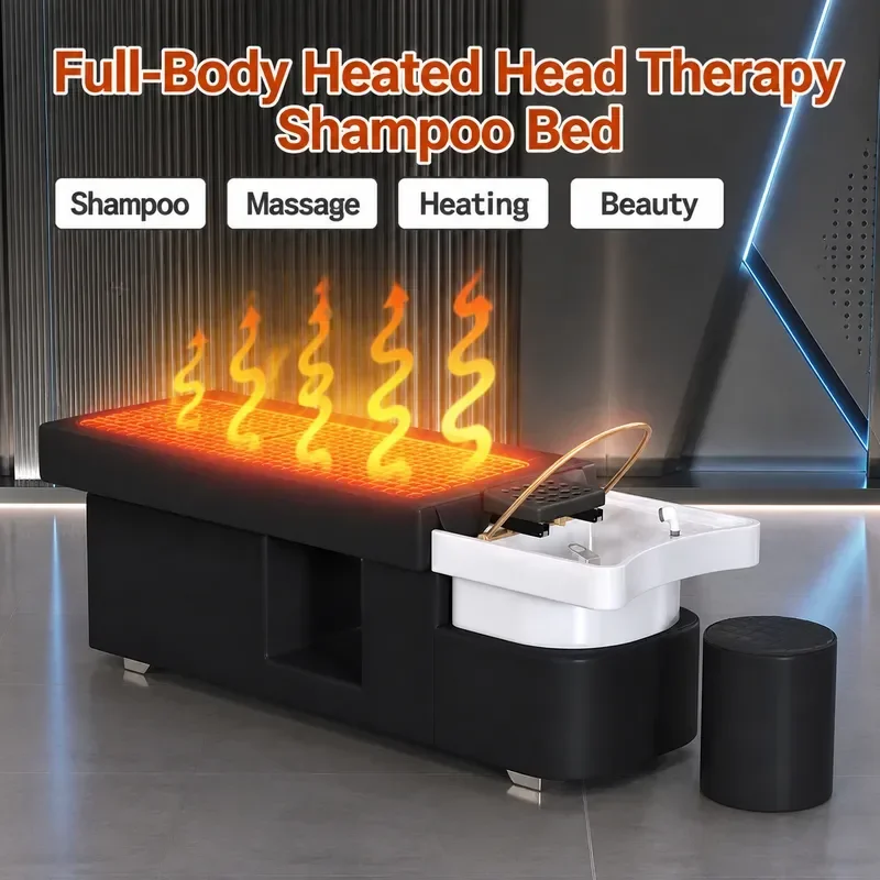 2026 New Full Body Hot Compress Water Storage Constant Temperature Circulation Thai Massage Shampoo Bed for Beauty SPA
