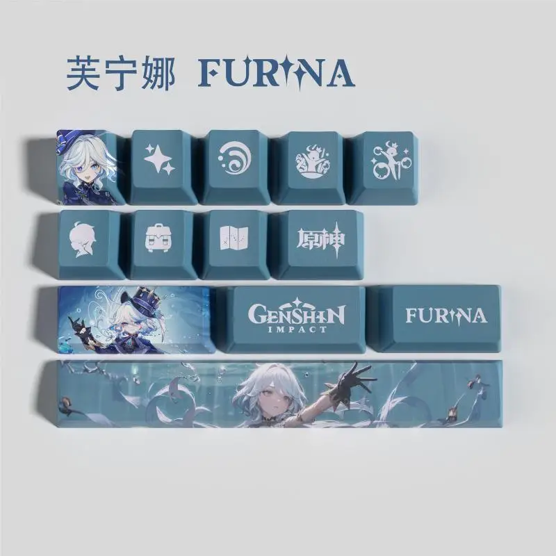 Furina Focalors Genshin Impact Creative Peripherals Oem Height Standard Configuration Keyboard Skill Button Game Peripherals