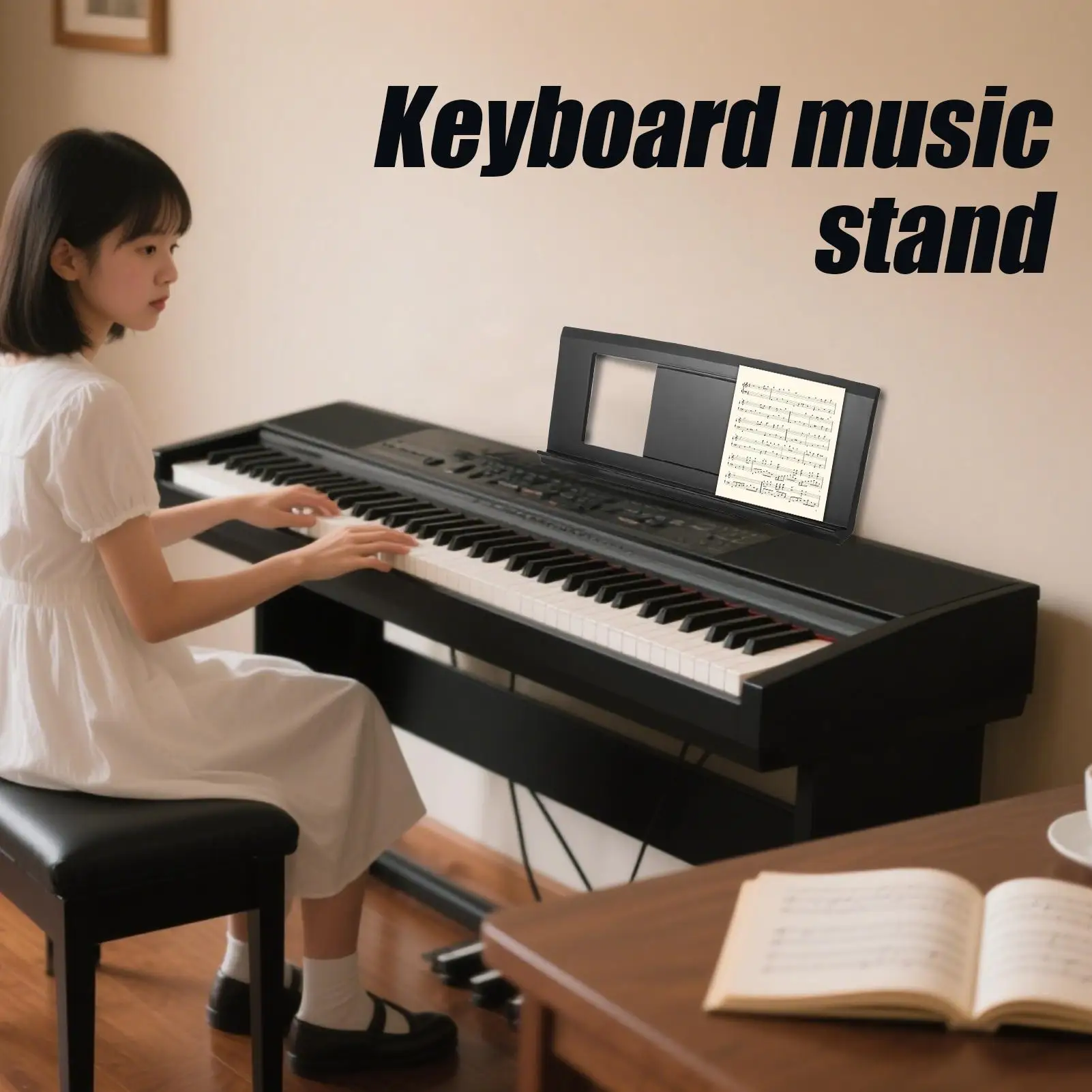 المحمولة مخصصة ورقة حامل الموسيقى لوحة المفاتيح حامل جديد ترقية سميكة خزانة الكتب حامل الموسيقى أجزاء الأداة