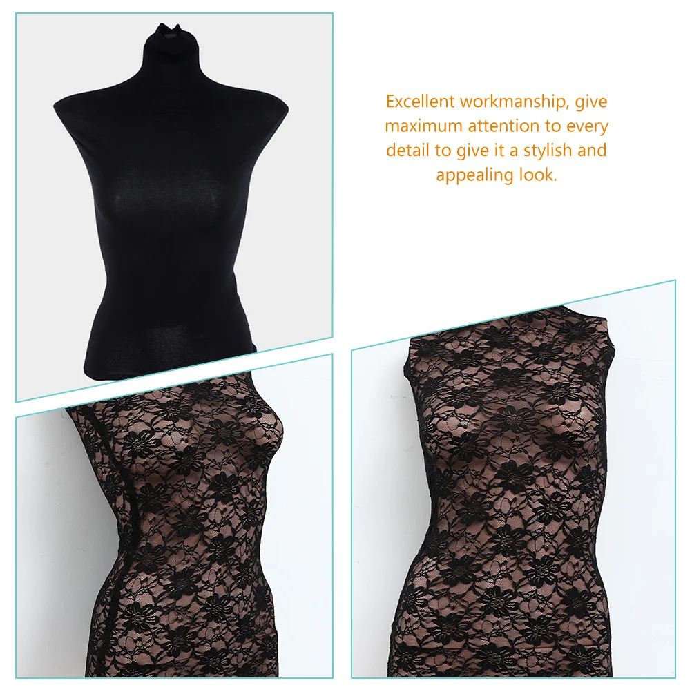 

2pcs Cotton Fabric Female Female Mannequin Cloth Cover Dress Form Cover For Jewelry Clothing Display Decorative Accessory