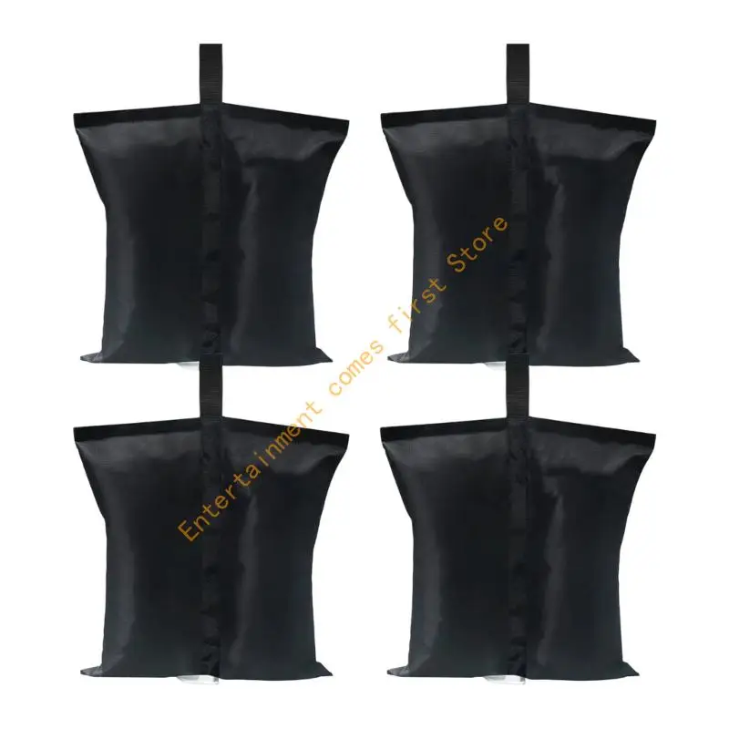 4 Pack Tent Weight Bags, Fillable Sand Bags for Tents, Outdoor Shade Use, Camping Shelter Hold and Ground Support 55KD
