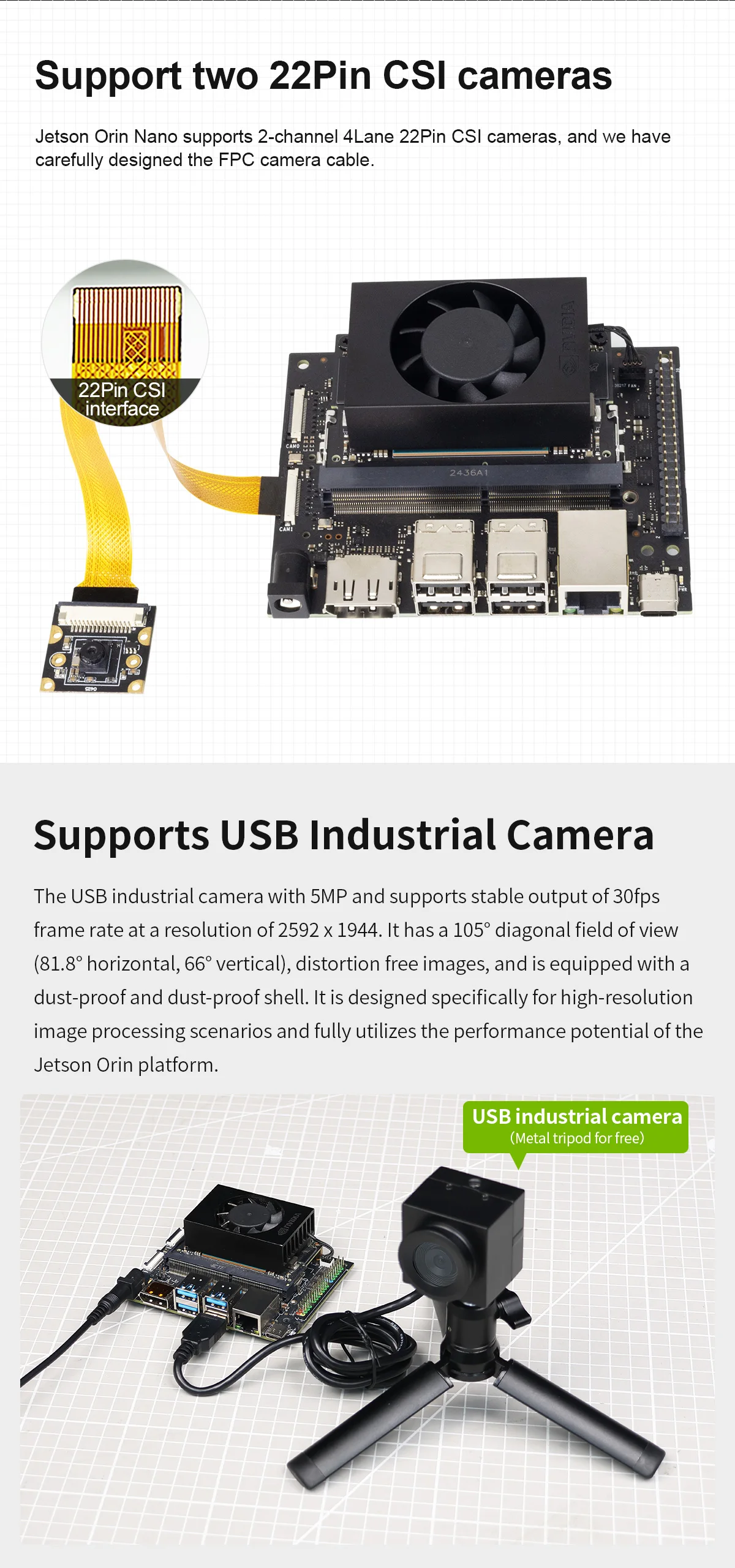 Jetson Orin NANO SUPER Entwickler-Kit Basierend auf Offiziellem Kernmodul Eingebettetes Entwicklungsboard für Python ROS KI Deep Learning – Detail 26
