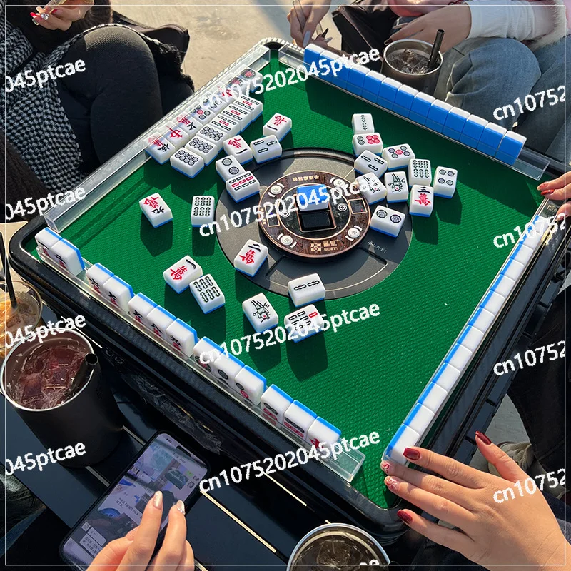 

Camping Party Mini Automatic Mahjong Portable Mahjong Table Electric Outdoor