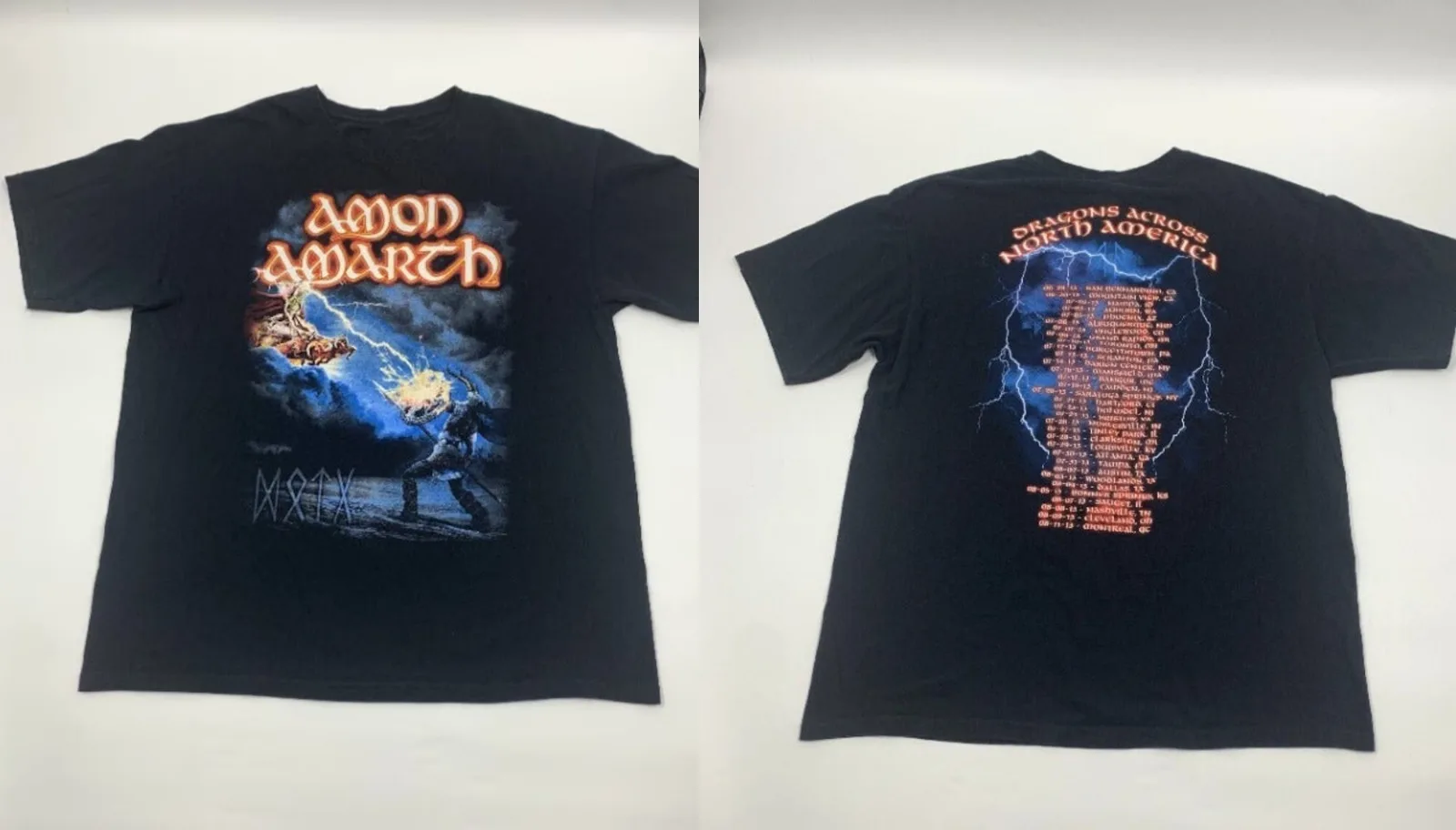 Amon Amarth Dragons Across North America Tour T Shirt Full Size S-5XL BE2421