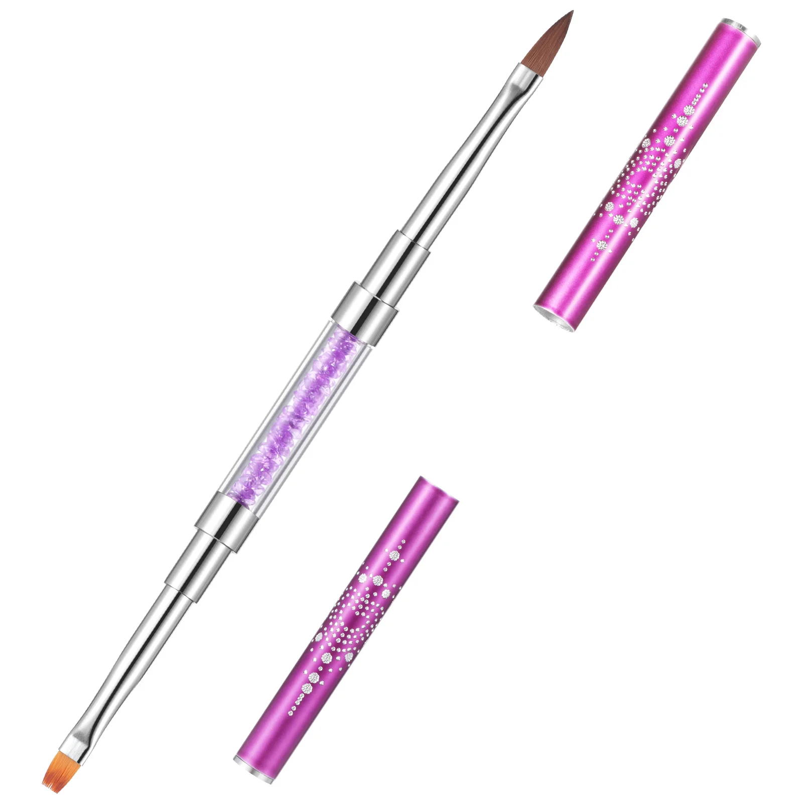 

Art Painting Dual End For Gel Polish Diy Manicure False Tip Builder Tool Nail Pen Gel Nail Brush Flat Brush Pen