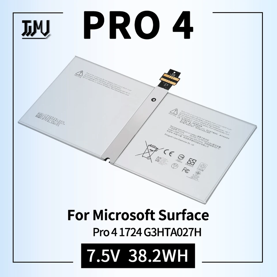 Akku Für Microsoft Surface Pro 4 12,3″ – 38,2 Wh, DYNR01, G3HTA027H, NEU