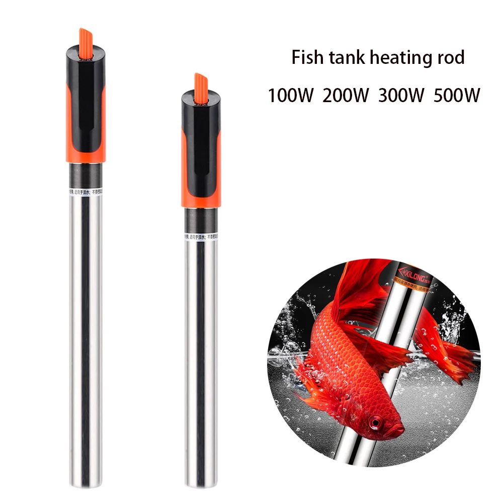 Aquarium Heater Rod Stainless Steel Adjustable 17-35degree Celsius to Control Temperature Heat water for Fish Tank 50W~500W