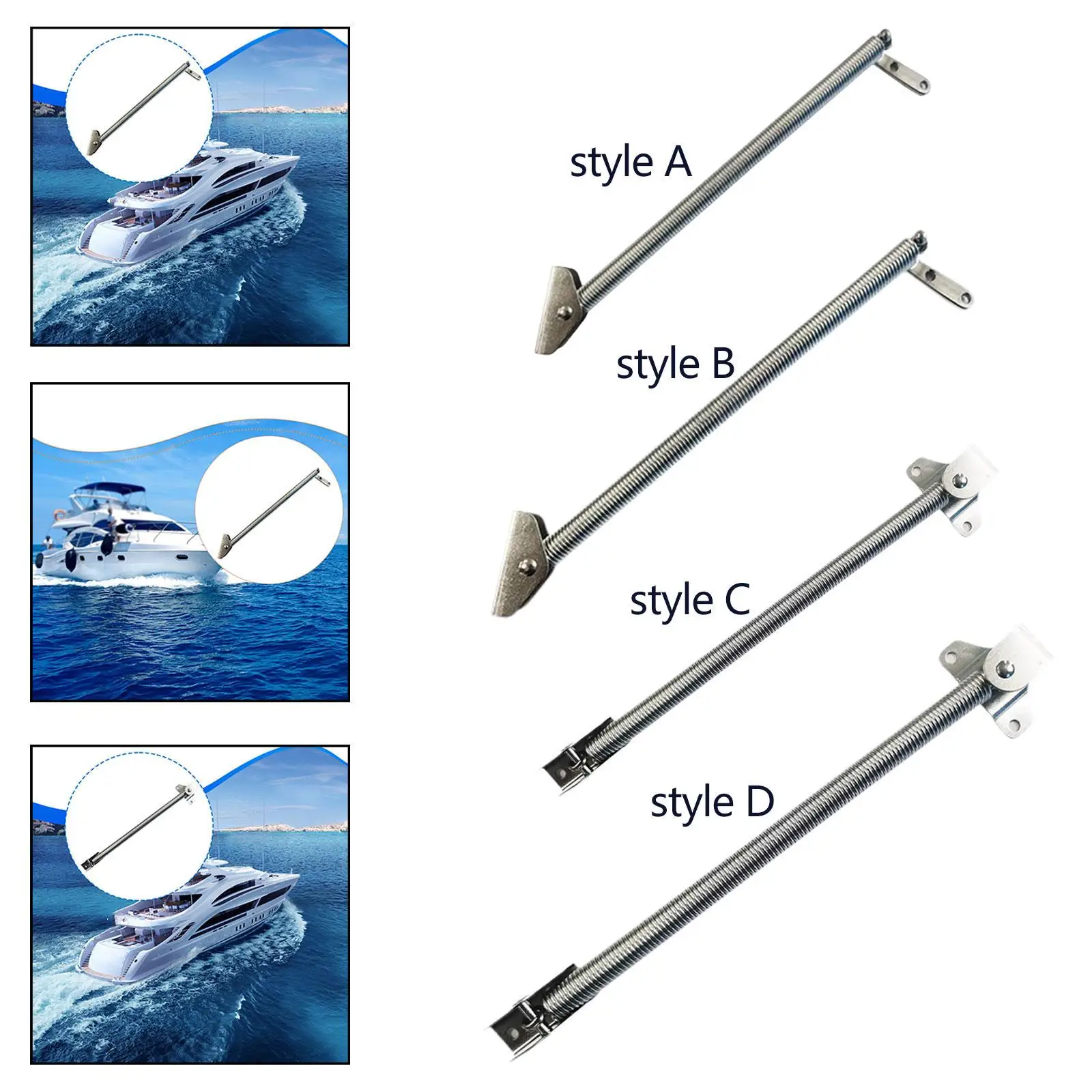 Marine Grade 316 Stainless Steel Hatch Lid Spring Practical Support Rod for Boat Hatch Door RV Camper Hardware Accessory