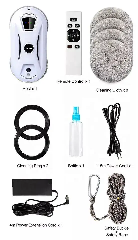 Window Cleaner Vacuum Robot for Glass Cleaning Home Auto Robot Remote Window Clean Self Cleaner Window Cleaner Water