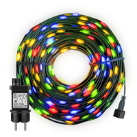 Durable LED Christmas String Lights 110V 220V Plug In Green Wire Waterproof Fairy Lights For Indoor Outdoor Yard Garden Decor