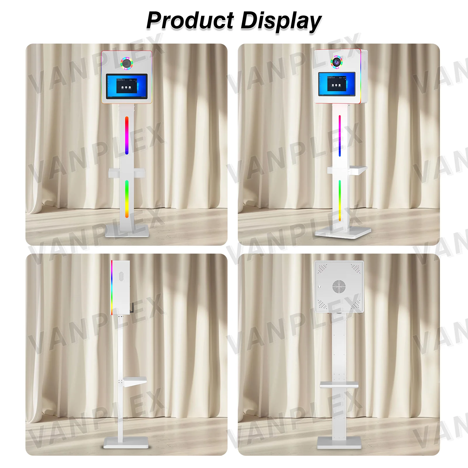 2026 Newest 15.6 Inch Mirror Touch Screen Photo Booth | Magic Mirror Wedding | /Camera + Instant Print + Wi-Fi +