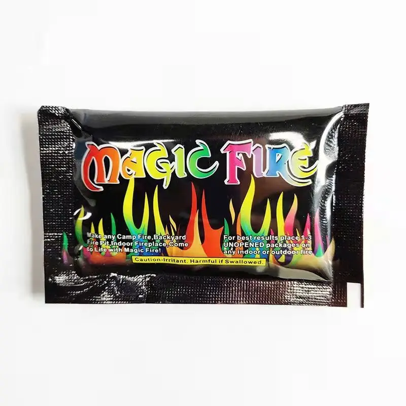2 Bags Outdoor Campfire Powder Colorful Flame Powder Magic Evening Performance Party Beach Wedding Props Fireworks Camping Tools