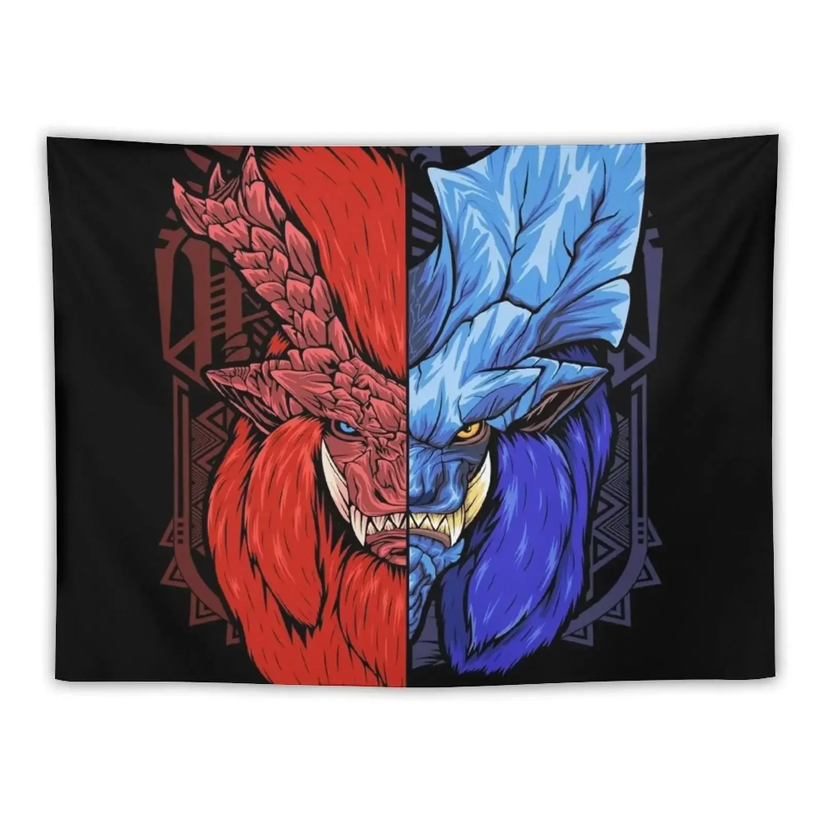 

Lunastra and Teostra MHW Tapestry Bed Room Decoration Aesthetic Decoration Tapestry