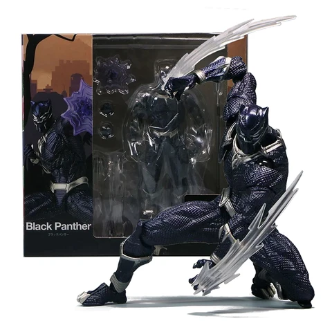 Revoltech-figuras de Acción de Pantera Negra Juguetes