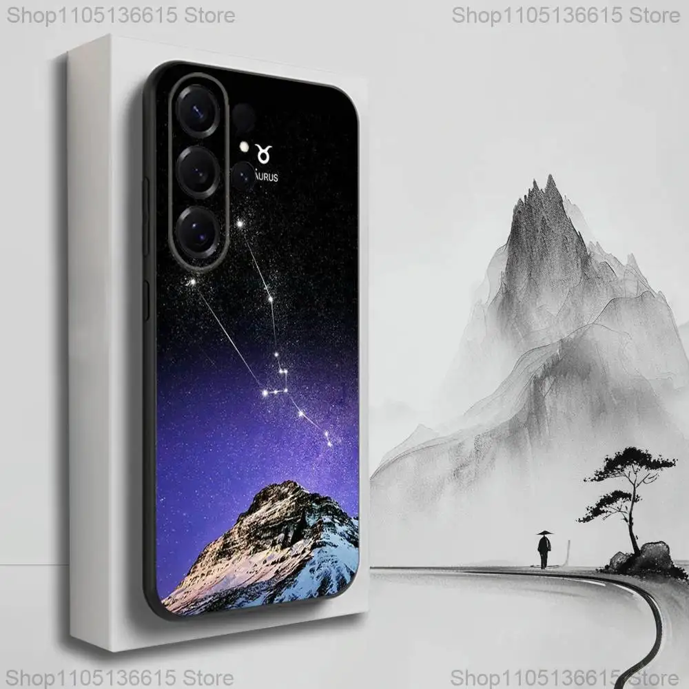 Constellation Art Twelve funda de teléfono para Samsung S25,S24,S23,S22,S21,S20,S10,Ultra,Plus,Lite,FE, funda negra de silicona suave
