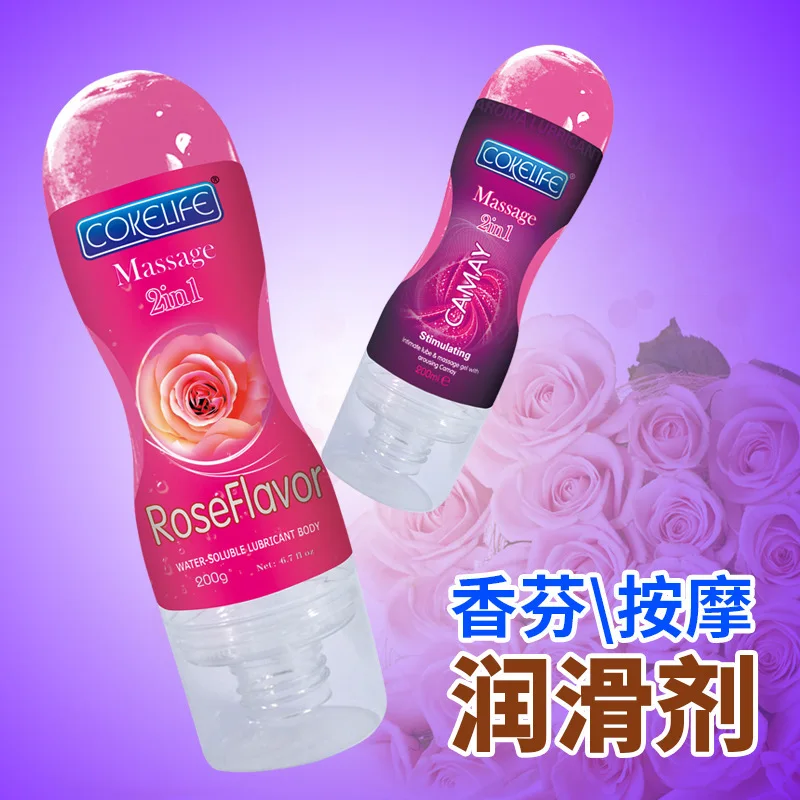 100ML Rose Fragrance Edible Flavor Water Based Lubricant Sex Anal Oral Gel Sex Lube For Couple Adult Strawberry Lubricants