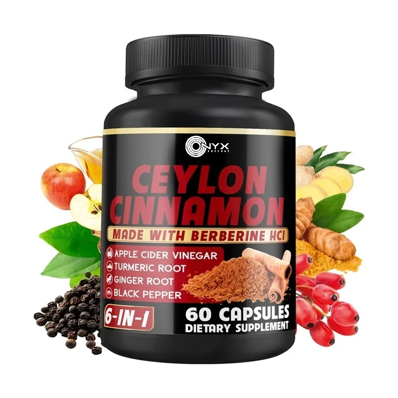 

Ceylon cinnamon capsules contain apple cider vinegar, turmeric, ginseng, and black pepper to support immune function