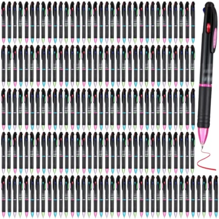 

Pack Pack 0.7mm 4 Color Multicolor Ballpoint Pens 4-in-1 Multi Colored Gel Ink Retractable Ball Point Pens Gifts for Employee A