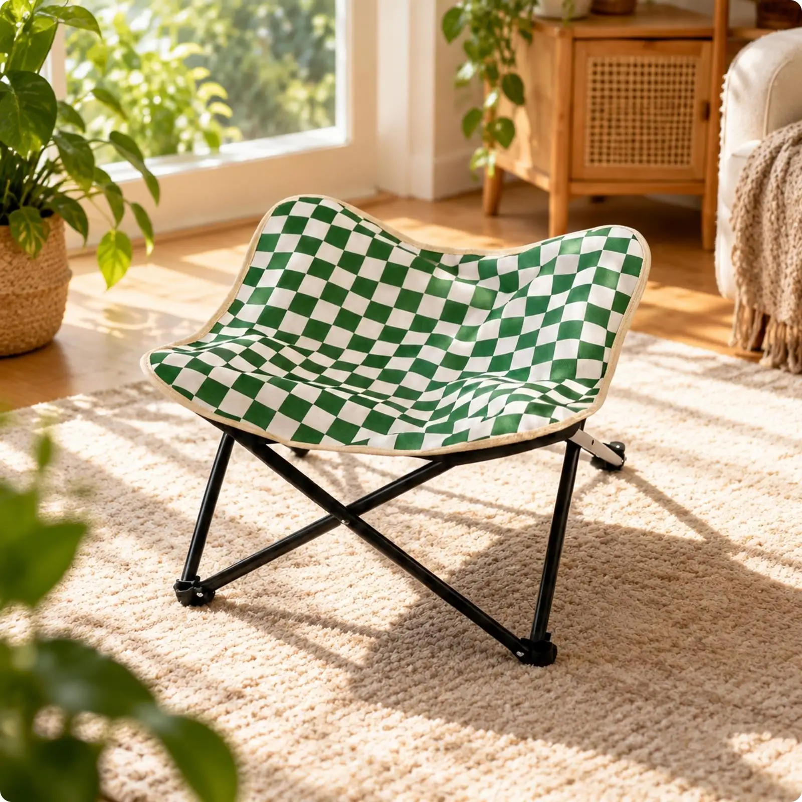 Folding Raised Pet Bed Mesh Camp Cot for Cats Small Dogs with Ventilated Oxford Cloth and Portable Build