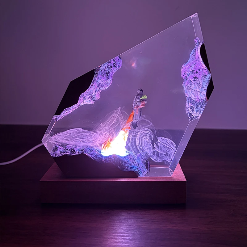 Sci-fi Anime Figure Organism Resin Table Light Creactive Art Decoration Lamp Movies Figure 7 Colors Night Light  USB Charge
