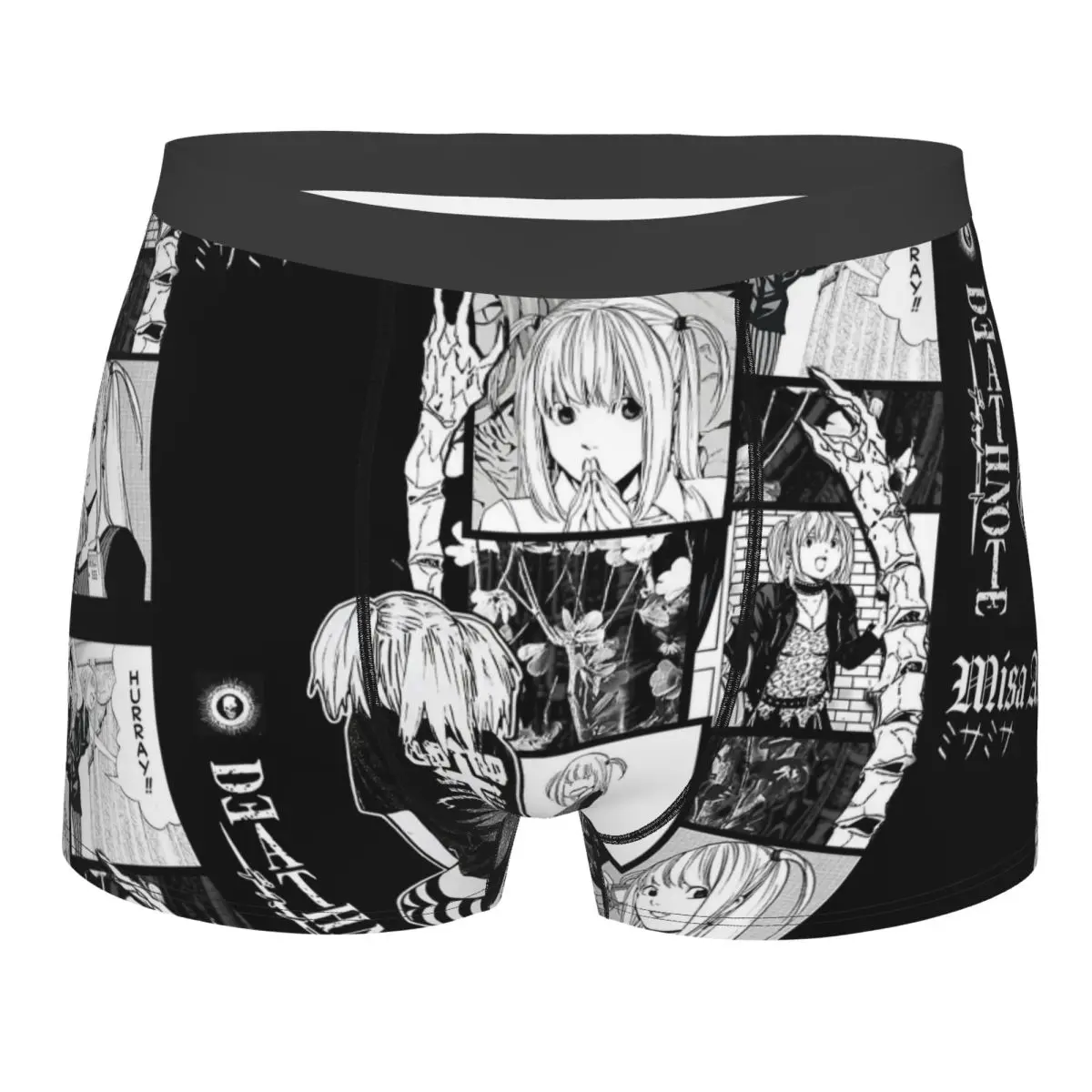 Men Misa Amane Misa Deaths Notes Underwear Funny Boxer Briefs Shorts Panties Male Breathable Underpants S-XXL