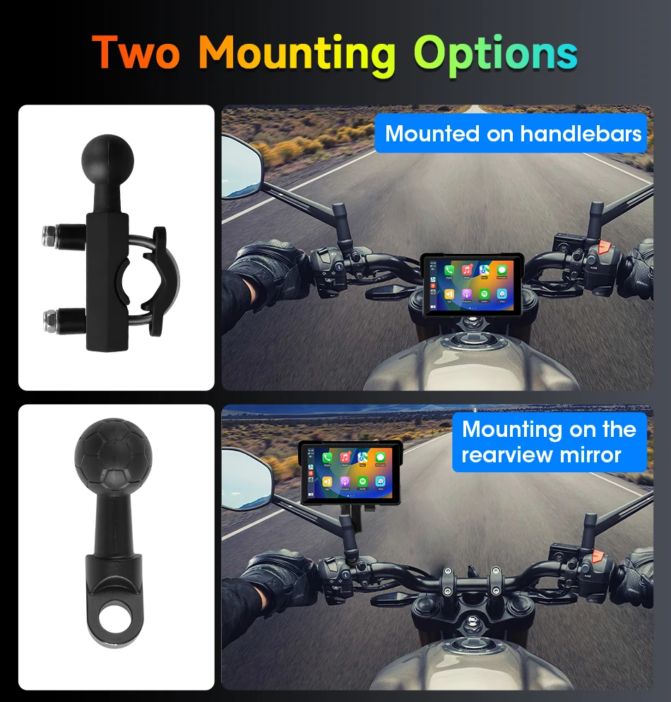 5/7 zoll IPX7 Wasserdichte Motorrad Tragbare Navigation GPS Motorrad Drahtlose Carplay Android Auto Moto Display Screen Monitor – Detail 22