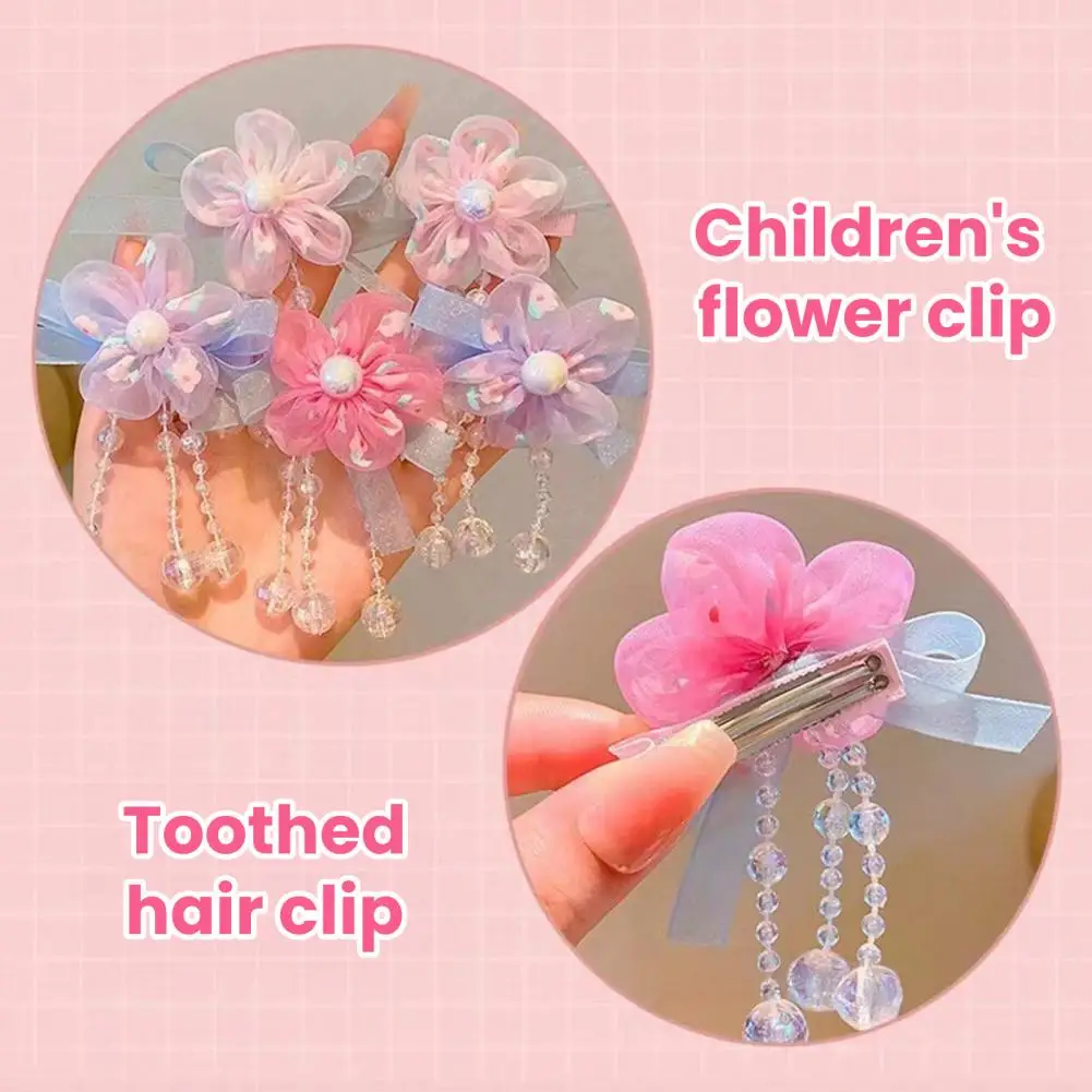 

Cute Hanfu Handmade Beautiful Flower Hair Accessories Hair Clip Children Buyao Accessories Headwear Hair Pin Hairgrip