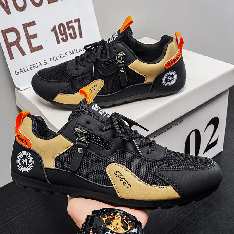 

Мужские повседневные кроссовки-полуботинки на шнуровке, нескользящие рабочие ботинки, весна 2026