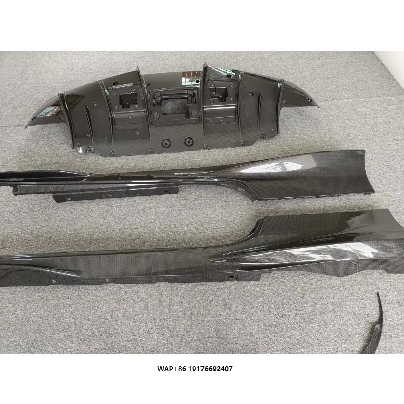 For the  F8 Upgrade Modified OEM-dry Carbon Fiber Front Bumper Lower Lip Side Skirt Rear Diffuser Rear Spoiler Body Kit