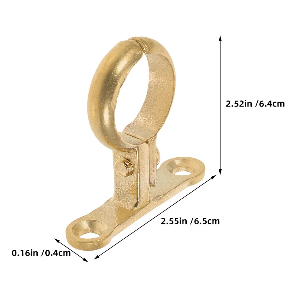 Heavy Duty Brass Pipe Clamp Bright Yellow Secure Fit for Water Pipes Drainage Systems Air Conditioning Tubing Pipe Support