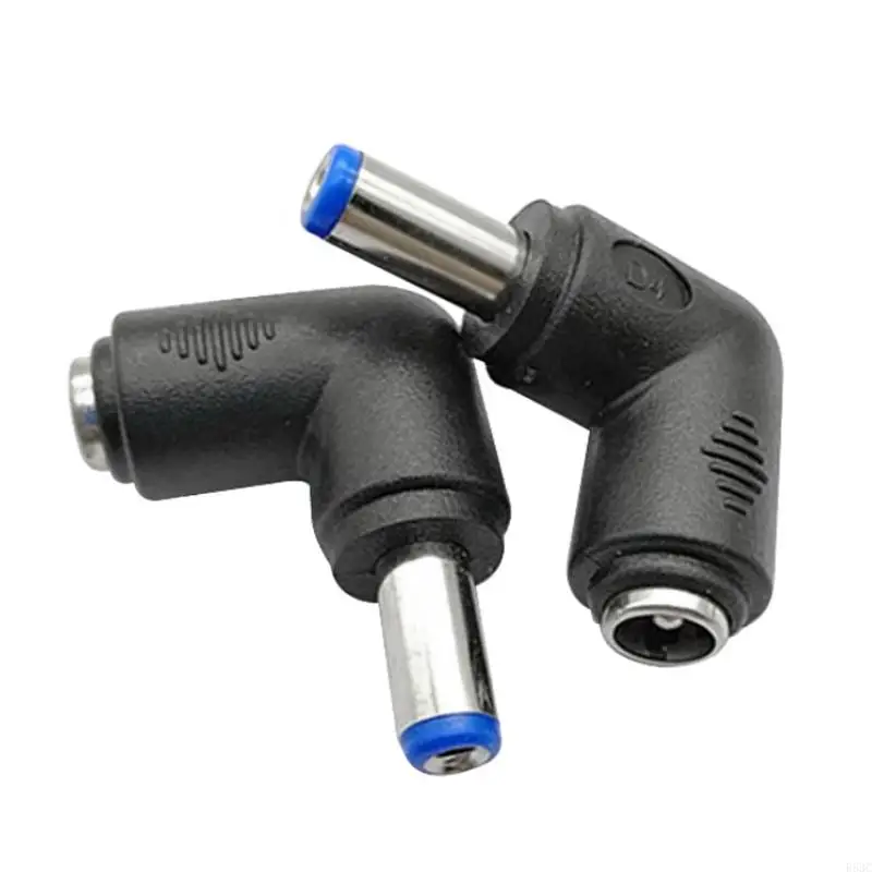 DC 전원 커넥터 어댑터에 대 한 5Pcs 90도 각도 5.5X2.1mm 남성 플러그 5.5x2.1mm 여성 잭 커플러 변환기