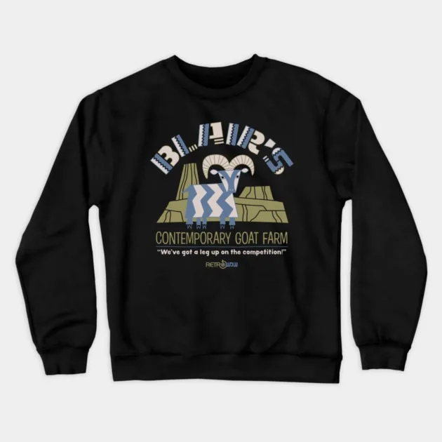 

Autumn and Winter Retro Goat Farm Tribute Sweatshirt, "Blam's Goat Farm Graphic" for A Trendy Look