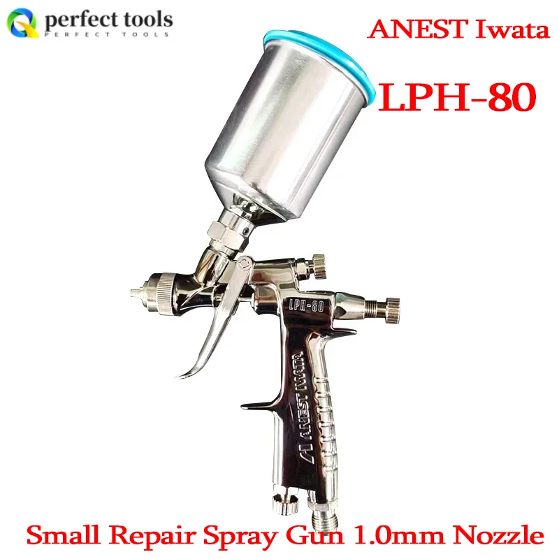 

ANEST Iwata LPH-80 Small Repair Spray Gun 1.0mm Nozzle Car Repair Spray Paint Low Pressure High Atomization Pneumatic Tool