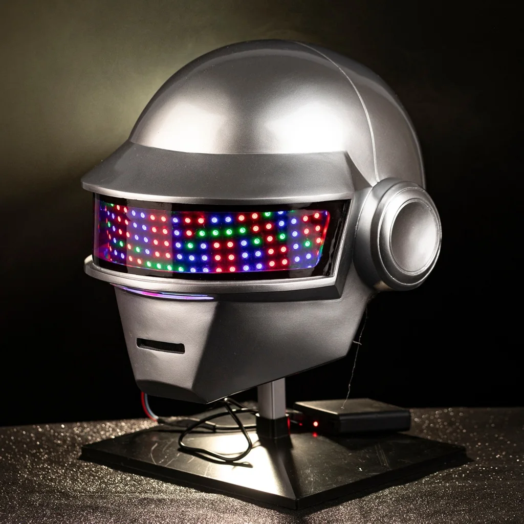 Xcoser Hełm Daft Punk z Podświetleniem LED Thomas Bangalter Maska Cosplay Repliki z Żywicy